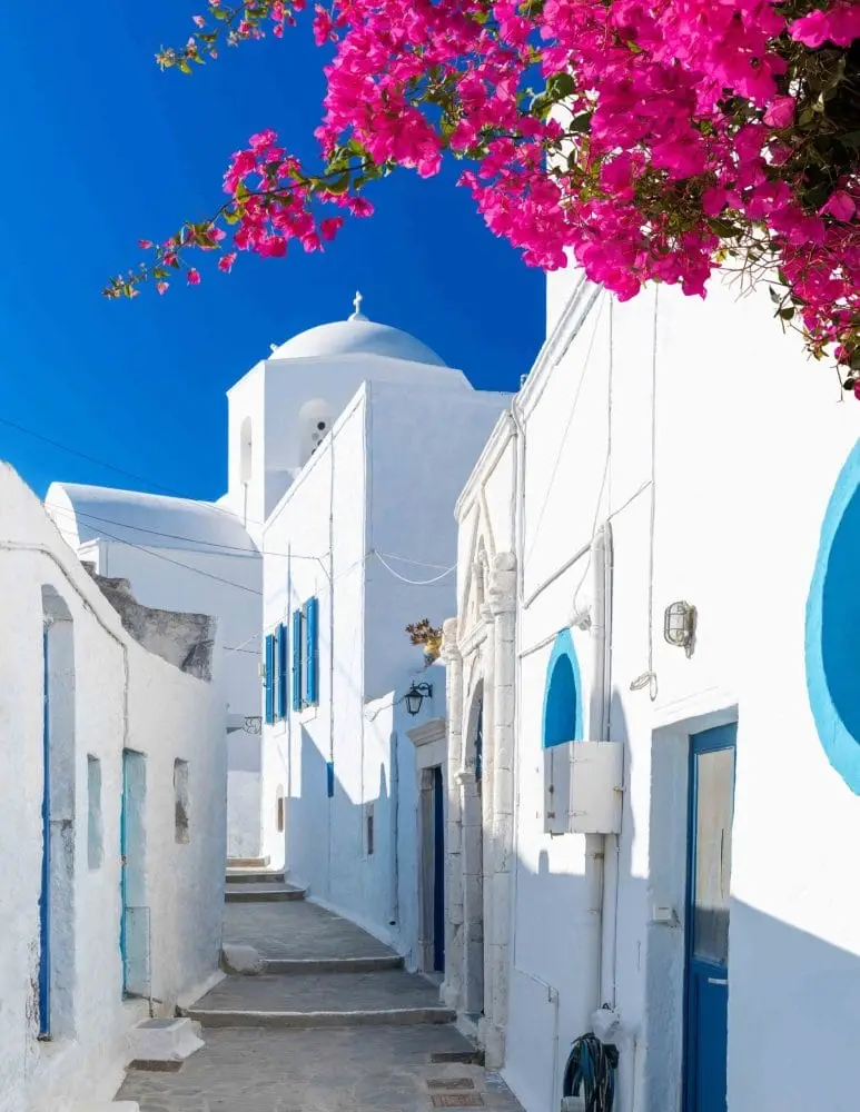 One,Of,The,Cozy,Streets,Of,Plaka,Town.,Milos,Island,